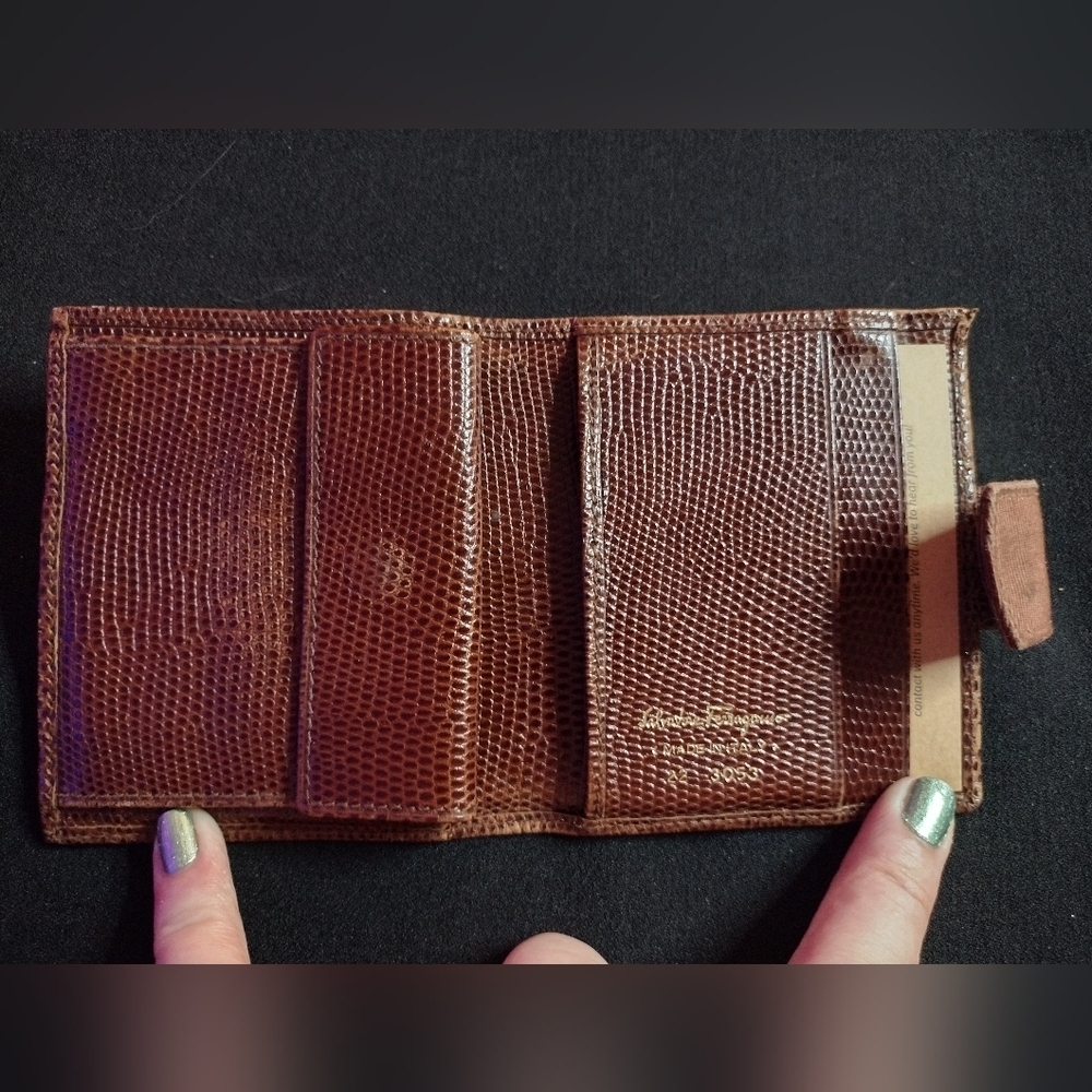 Salvatore Ferragamo Brown Leather Bi-fold Wallet - Picture 7 of 13